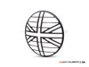 Union Jack Grill Design 7" Black CNC Aluminum Headlight Guard Cover