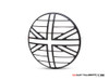 Union Jack Grill Design 7" Black CNC Aluminum Headlight Guard Cover