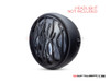 Flame Grill Design 7" Black CNC Aluminum Headlight Guard Cover