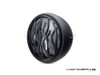 7.7" Matte Black Multi Projector LED Headlight +Flame Grill Cover