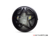 7.7" Matte Black Multi Projector LED Headlight + Big Star Grill Cover