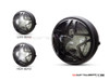 7.7" Matte Black Multi Projector LED Headlight + Big Star Grill Cover