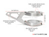 MAX Blade Polished CNC Machined Aluminum Headlight Brackets  - Fits Fork Sizes 32 - 59mm