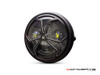 7.7" Matte Black + Contrast Multi Projector LED Headlight + J-Rob Grill Cover