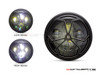 7.7" Matte Black + Contrast Multi Projector LED Headlight + J-Rob Grill Cover