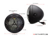 7.7" Matte Black + Contrast Multi Projector LED Headlight + Tri-Maltese Grill Cover