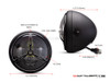 7.7" Matte Black + Contrast Multi Projector LED Headlight + Tri-Prop Grill Cover