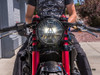 7.7" Matte Black + Contrast Cut Metal LED Integrated Headlight + Anarchy Grill Cover