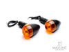Black Universal Classic Bullet Turn Signals / Indicators - Emarked