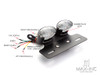 Universal Double Cat Eye Black LED Integrated Stop / Tail Light / Turn Signals
