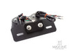 Universal Double Cat Eye Black LED Integrated Stop / Tail Light / Turn Signals