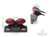 Universal Double Cat Eye Black LED Stop / Tail Light - Red Lens