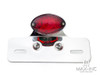 Universal Cat Eye Chrome LED Stop / Tail Light - Red Lens