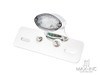 Universal Cat Eye Chrome LED Stop / Tail Light - Clear Lens