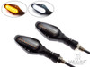 Black Cobra Integrated LED Sequential Turn Signals + Daytime Running Lights