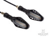 Black Cobra Integrated LED Sequential Turn Signals + Daytime Running Lights