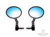 Trento Black CNC Machined Alum Bar End Mirrors - Fits 7/8"(22mm) Bars & Renthal Bars - Emarked