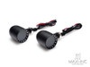 Black Bobber Alloy Integrated LED Daytime Running Lights + Turn Signals