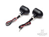 Black Bobber Alloy Integrated LED Daytime Running Lights + Turn Signals
