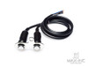 Universal Stainless Steel Bolt Mount Handlebar On/Off Switch Assembly - Blue LED Accent Light