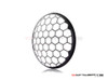 7" Honeycomb Grille Design Black + Contrast CNC Aluminum Headlight Guard Cover