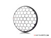 7" Honeycomb Grille Design Black + Contrast CNC Aluminum Headlight Guard Cover