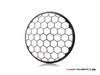7" Honeycomb Grille Design Black + Contrast CNC Aluminum Headlight Guard Cover