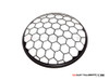 7" Honeycomb Grille Design Black + Contrast CNC Aluminum Headlight Guard Cover