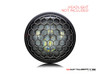 7" Honeycomb Grille Design Black + Contrast CNC Aluminum Headlight Guard Cover