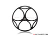 7" Tri-Maltese Grille Design Black CNC Aluminum Headlight Guard Cover