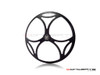 7" Tri-Maltese Grille Design Black CNC Aluminum Headlight Guard Cover