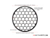 7" Honeycomb Grille Design Black CNC Aluminum Headlight Guard Cover