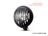5.75" Prison Grill Design Black / Contrast CNC Aluminum Headlight Guard Cover