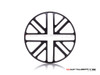 5.75" Union Jack Design Black / Contrast CNC Aluminum Headlight Guard Cover