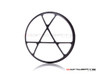 5.75" Anarchy Design Black / Contrast CNC Aluminum Headlight Guard Cover