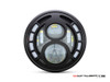 7.7" Matte Black Multi Projector Integrated LED Headlight + Eight Ball Grill Cover