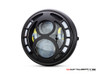 7.7" Matte Black Multi Projector Integrated LED Headlight + Eight Ball Grill Cover