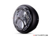 7.7" Matte Black / Contrast Multi Projector Integrated LED Headlight + Eight Ball Grill Cover