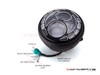 7.7" Matte Black / Contrast Multi Projector Integrated LED Headlight + Eight Ball Grill Cover