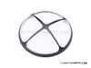 5.75" Cross Design Black / Contrast CNC Aluminum Headlight Guard Cover