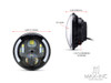 7"  LED Headlight + Integrated DRL & Half Moon Turn Signals