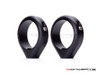 Black CNC Machined Billet Alum Fork Mount Auxiliary Light Clamps - Sizes 32-59mm