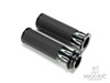 Rocco Black + Contrast CNC Machined Billet Aluminum Grips - 1"(25mm)