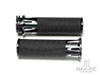 Rocco Black + Contrast CNC Machined Billet Aluminum Grips - 1"(25mm)