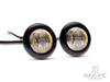 AMBER 12v Round Flush Mount LED Mini Marker Lights - 10 Pack