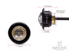 AMBER 12v Round Flush Mount LED Mini Marker Lights - 10 Pack