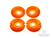 Motorcycle 4PCS Turn Signal Light Lens Cover Orange Lamp Lens Cover Plastic For Harley Touring Road King Softail