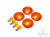 Harley Touring  4PCS Orange Turn Signal Light Lens + 4 PCS HALOGEN Bulbs