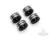 Motorcycle Front Axle Nut Covers Caps Aluminum Black Cut For Harley Sportster Touring Softail Dyna VRSC Fat Bob Wide Glide