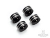 Motorcycle Front Axle Nut Covers Caps Aluminum Black Cut For Harley Sportster Touring Softail Dyna VRSC Fat Bob Wide